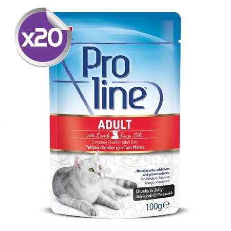 Proline Pouch Kuzu Etli Yetişkin Kedi Konservesi 20x100gr