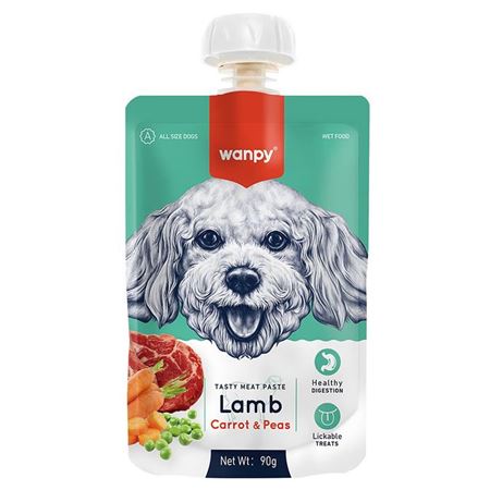 Wanpy Kuzu Etli ve Havuçlu Ezme Köpek Ödülü 90gr