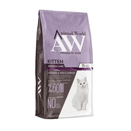 Animal World Kitten Tavuklu ve Karidesli Yavru Kedi Maması 15kg