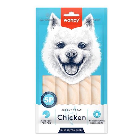 Wanpy Tavuklu Sıvı Köpek Ödül Maması 5x14gr