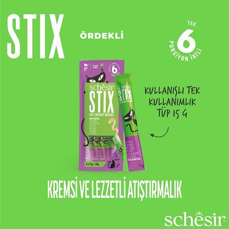 Schesir Stix Ördekli Krema Kedi Ödülü 6x15gr