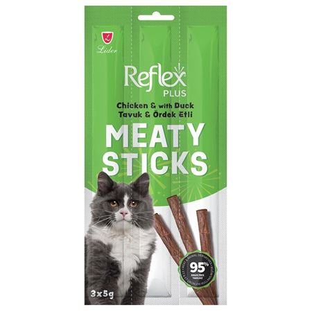 Reflex Plus Tavuklu ve Ördekli Tahılsız Kedi Ödül Çubuğu 3x5gr