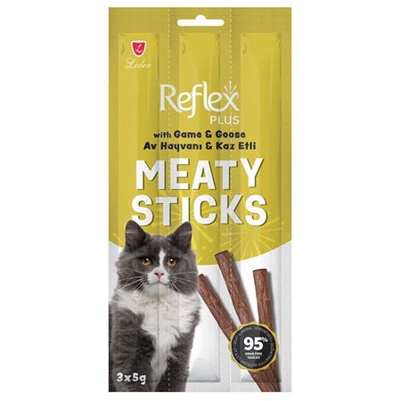 Reflex Plus Av Hayvanı ve Kazlı Tahılsız Kedi Ödül Çubuğu 3x5gr