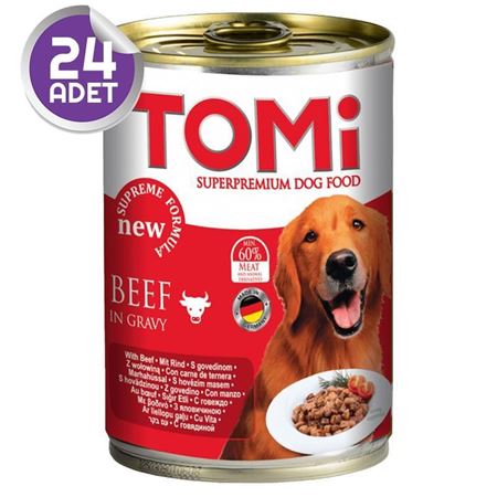 Tomi Sığır Etli Yetişkin Köpek Konservesi 24x400gr