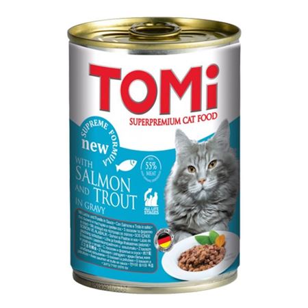 Tomi Alabalık ve Somonlu Yetişkin Kedi Konservesi 400gr