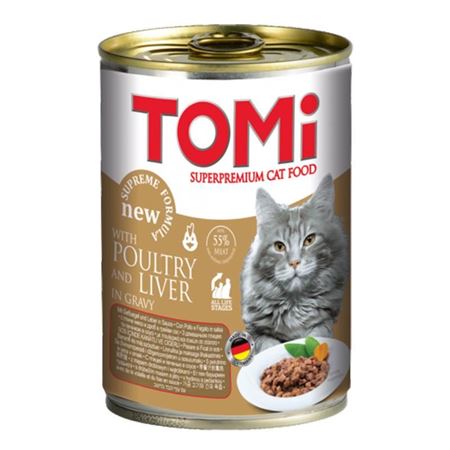 Tomi Kaz ve Ciğerli Yetişkin Kedi Konservesi 400gr