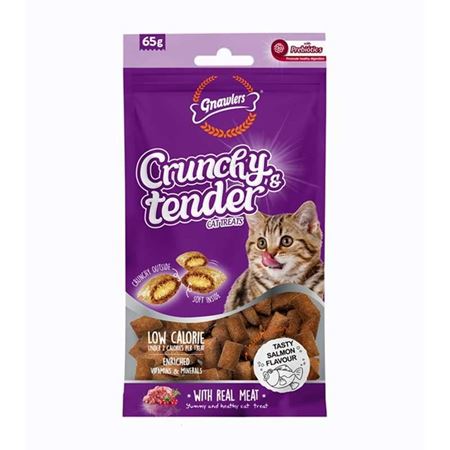 Gnawlers Crunchy Somonlu Prebiotik Destekli Kedi Ödül Maması 65gr