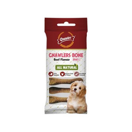 Gnawlers Biftekli Köpek Ödül Kemiği 7.5cm [6'lı] [S]